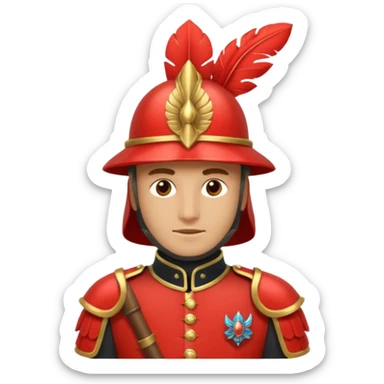 Palace Guard – red plume helm,Royal Soldiers. sticker