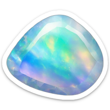 opal gemstone sticker