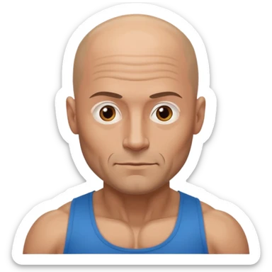 gym daddy with no hair 40 years old sticker