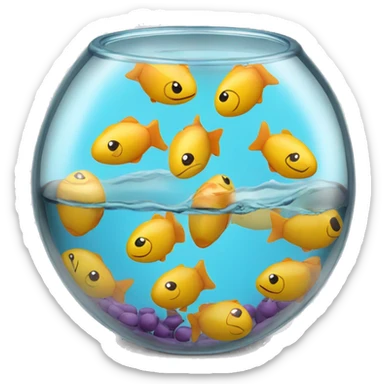 chapsticks in fish bowl  sticker