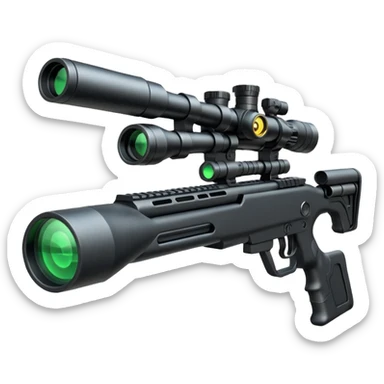 tech sniper rifle with laser scope sticker