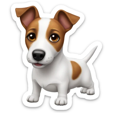 Jack Russell terrier pointy ears sticker