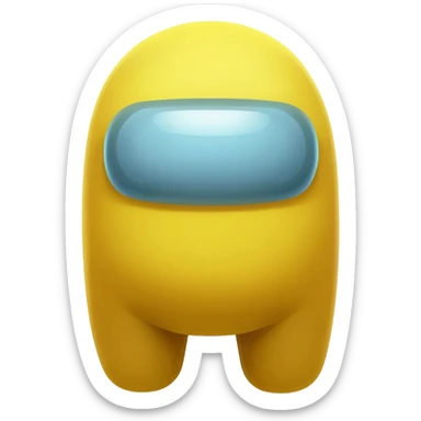 yellow among us sticker