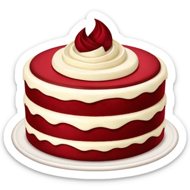 fatia de bolo red velvet, camadas visíveis sticker