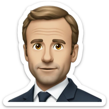 Macron alopécie sticker