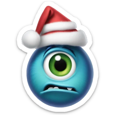 Monsters Inc christmas mood one eye  sticker