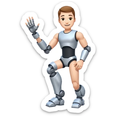 Ich fühle mich fröhlich, weil ich taglich positive Lust habe. Außerdem habe ich gestren Unfall gemacht. Uhhh aber … ich bin stark 💪🏼🦿🦾 sticker