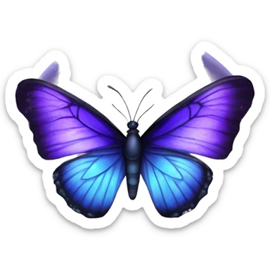 blue violet butterfly inside a sphere orb intuition magical wings dreams sticker