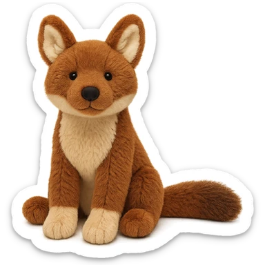 dhole jellycat stuffed plush sticker