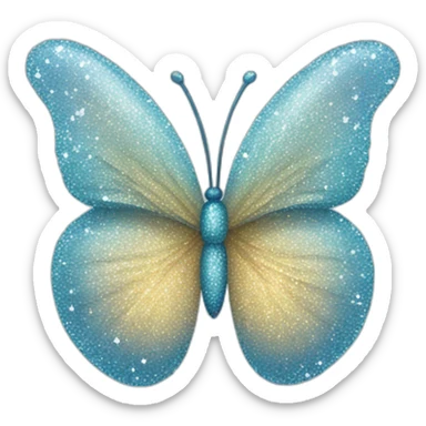 ice glitter butterfly sticker