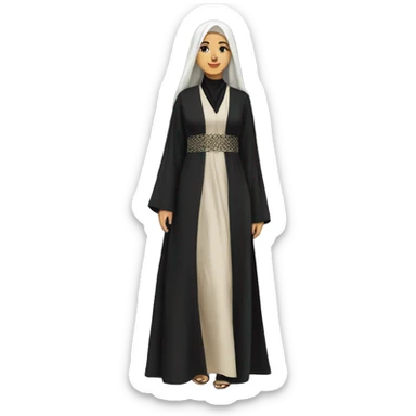 Saudi women dress abaya sticker