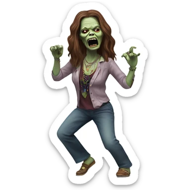 janis joplin zombie dancing sticker