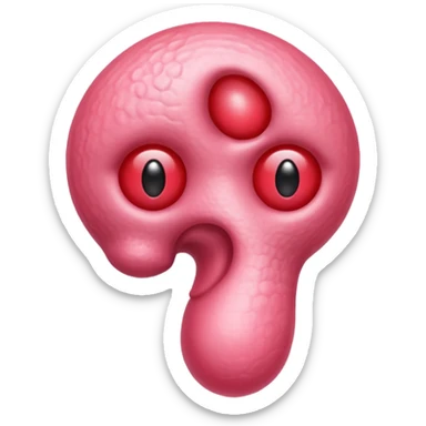 An emoji symbolizing a prostate sticker