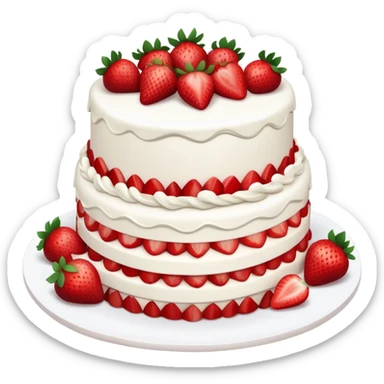 2 tier Strawberry Cake sticker