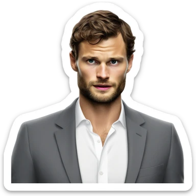 Photo Realistic Jamie Dornan as Mr Grey sticker