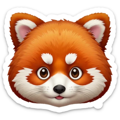 Red panda face sticker