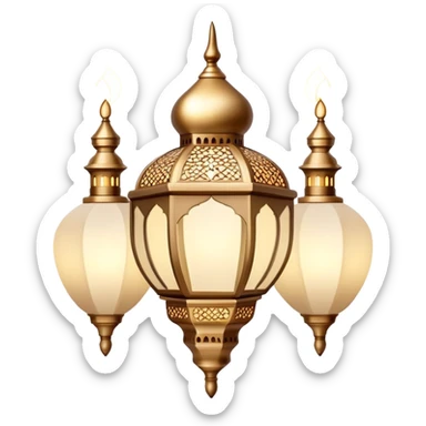 Beige ramadan islamic lights  sticker