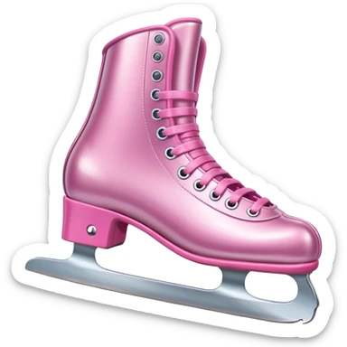 pink ice skates sticker