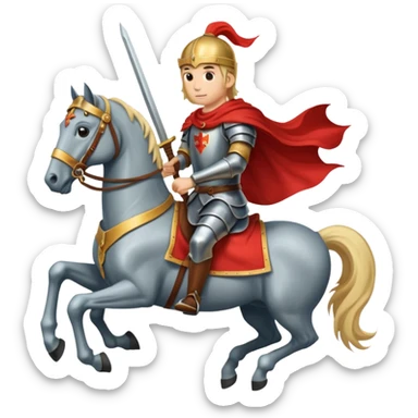 Brave horse, brave knight sticker