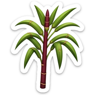 In sugarcane convert the green colour stem part into dark maroon colour sticker