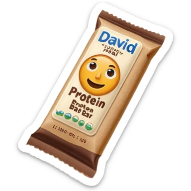 david protein bar sticker