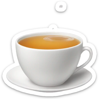 tea cup spilling over sticker