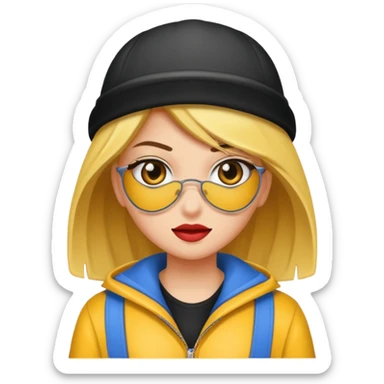 A hooligan girl sticker