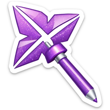 flecha para direita com glitter e roxa sticker