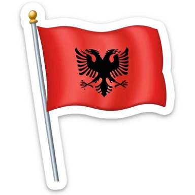 albania flag sticker