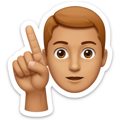 a finger pointing at the camera sticker