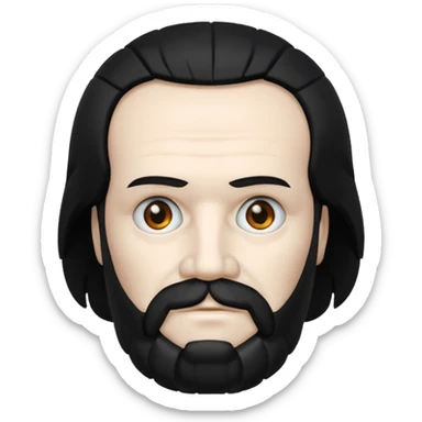 Karl marx robot face hair sticker