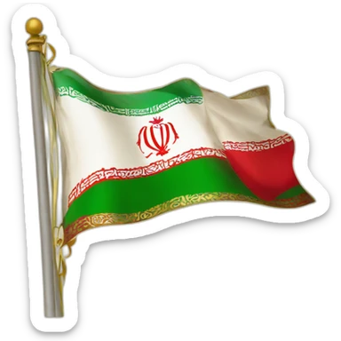 Old Iran flag with lion and sun sticker