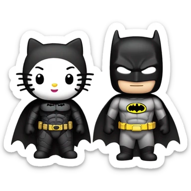 Hello kitty and Batman sticker