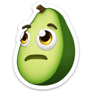 Un aguacate llorando sticker