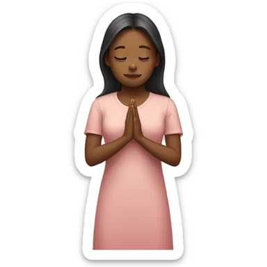 girl praying sticker