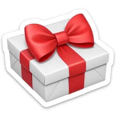 gift receipt on simple white paper with a bow or gift icon, emoji style sticker