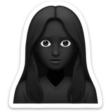 silueta negra persona sin cara sticker