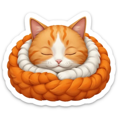 cat sleeping in dreems sticker