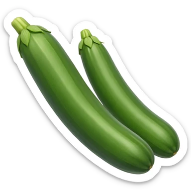 courgette simple clear depiction sticker