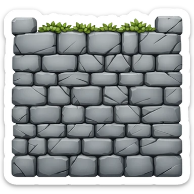 stone wall view from above sticker