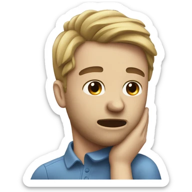 holding neck in pain sticker