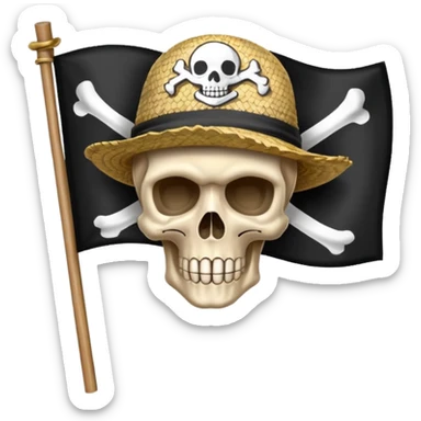 Can u create a emoji thats the straw hats flag of one piece in style of anime sticker
