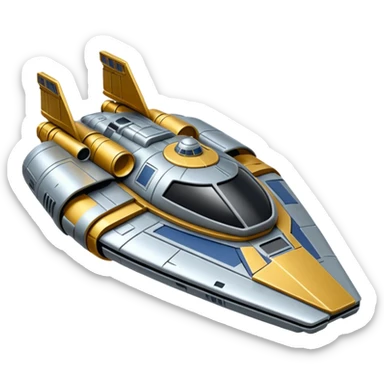 a star wars space ship sticker