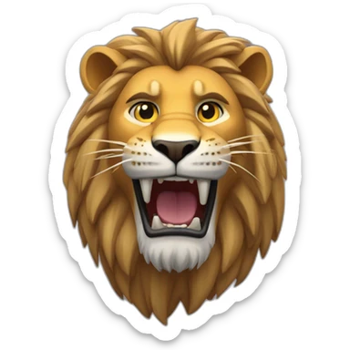 Un lion qui joue à fornite sticker