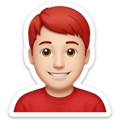 Make a emojis of mr beast face same to same real face  sticker