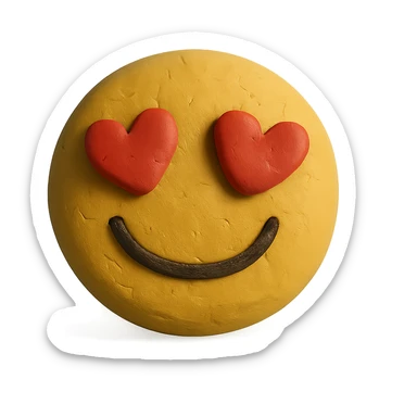 smiling face with heart-eyes sticker