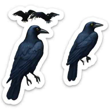 Van Gogh crows painting  sticker