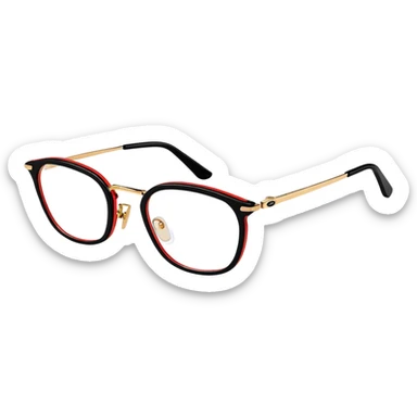 Cartier glasses, luxury eyewear sticker