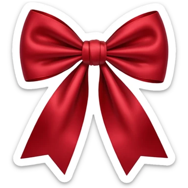 dark red bow sticker