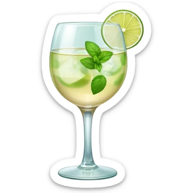 the hugo drink in the same glass as wine or aperol spritz sticker